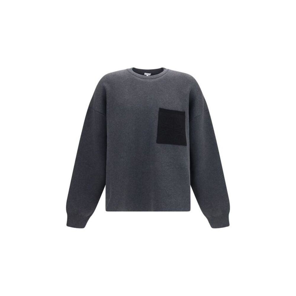 Loewe Men Anagram Cotton-Blend Sweatshirt With Pocket